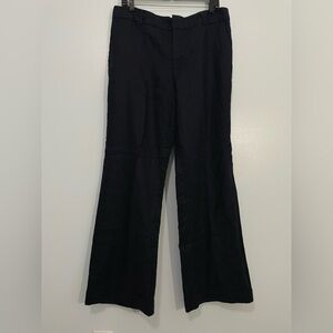 Chaps Navy Blue Linen Wide Leg Pants Size 14